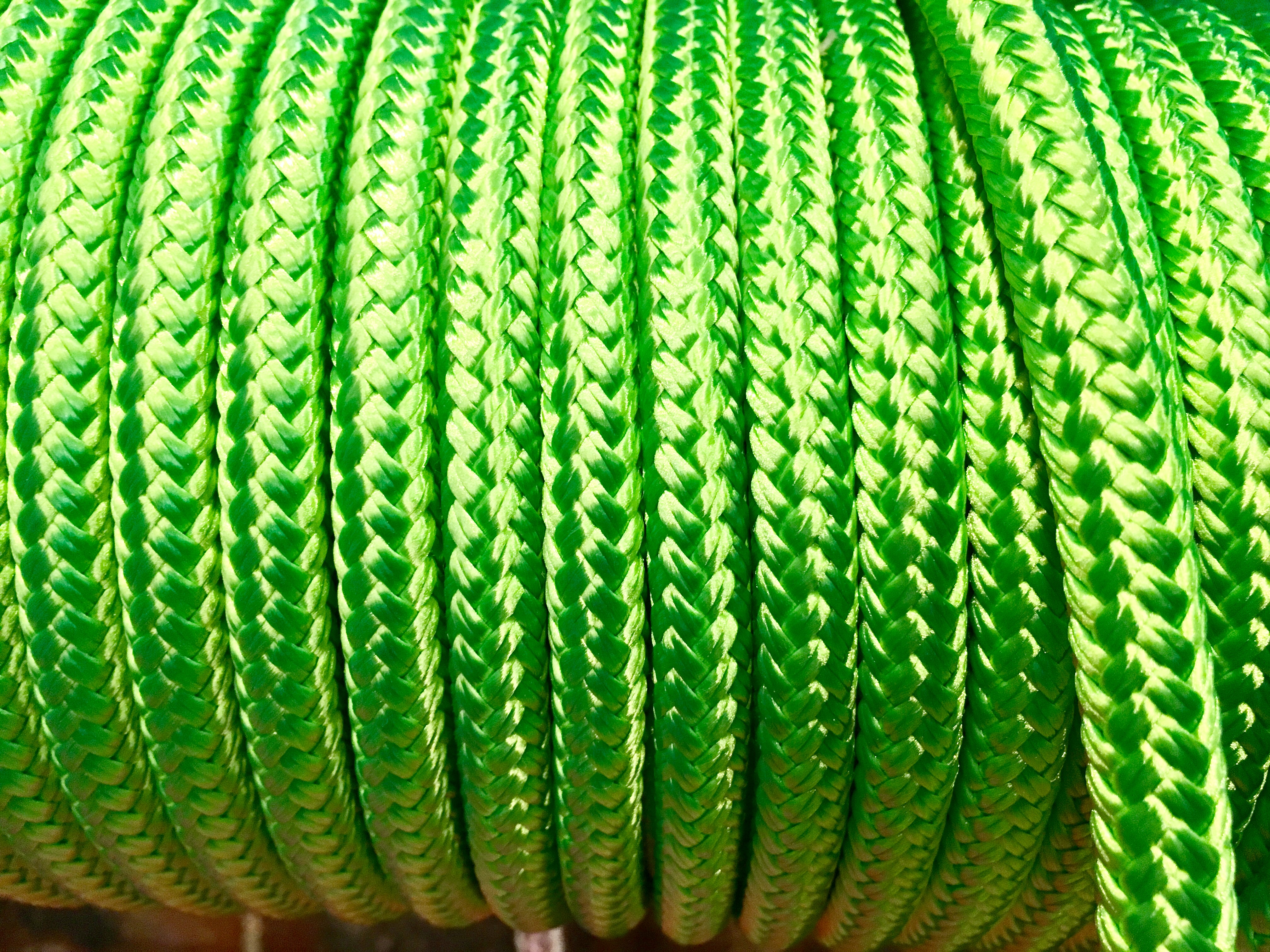 domesticeren Normaal gesproken Dicht Gevlochten polyester touw fluo groen Ø: 10,00mm | Corderie SMITS-HENIN