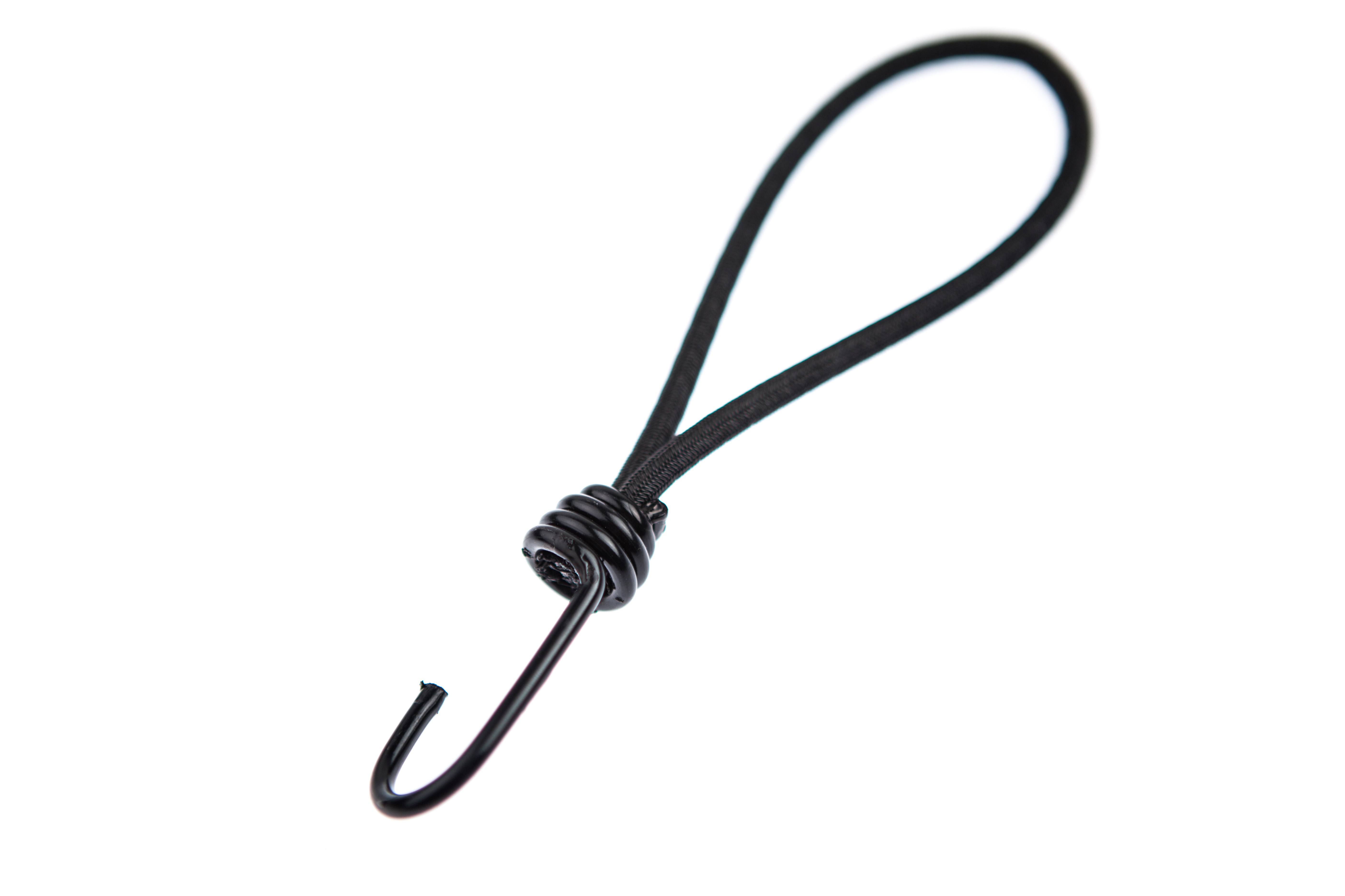 Boucle élastique (sandow) avec crochet métallique, sandow noir Ø: 6,00mm,  longueur: 20CM