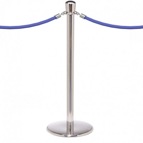 Poteau corde chrome 1